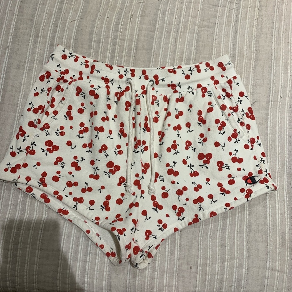 RARE cherry champion reverse weave shorts